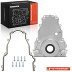 Engine Timing Cover with Turbo Oil Drain Fitting for Chevy GMC 