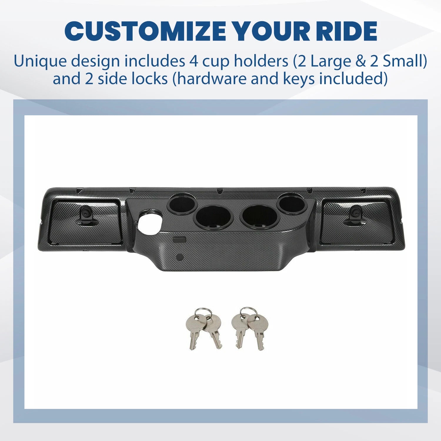Dashboard Cover with Cup Holders for Club Car DS Golf Cart (1982–Present)