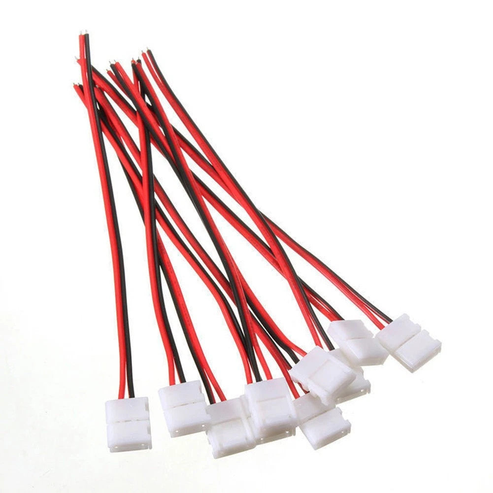 Set of 10 Connector for 3528 5050 LED Strip 8mm 10mm 2 Pin