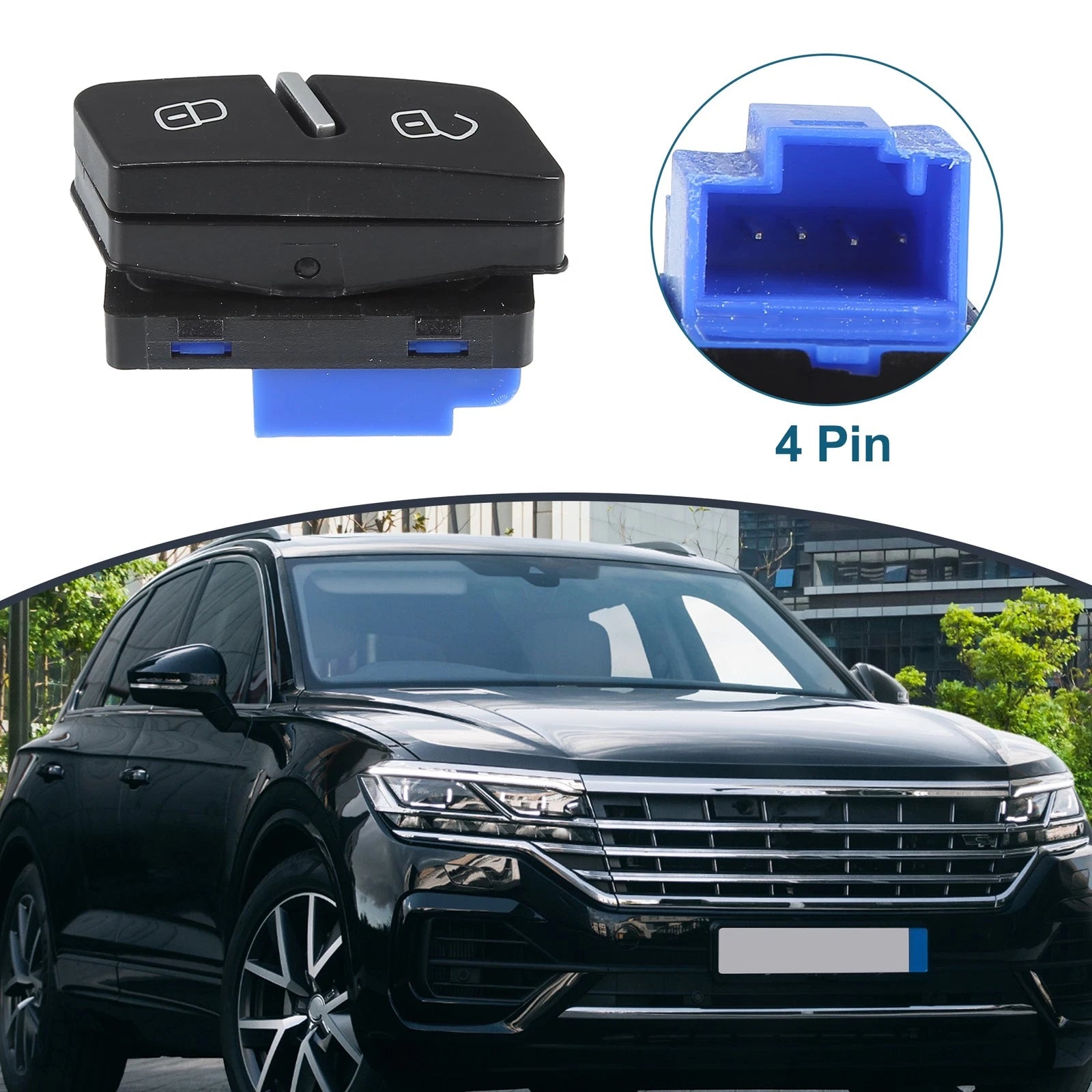 1Pcs Door Lock Switch Button for Volkswagen (2010–2018) No. 7P6962125A