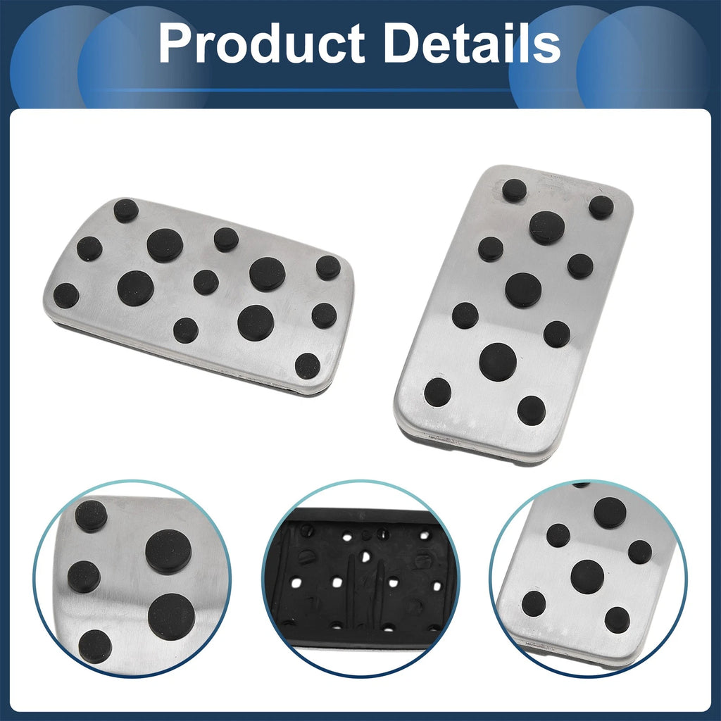 Set of 1 Automatic Footrest Pedals Cover for Subaru Legacy (2015–2019) Silver Tone