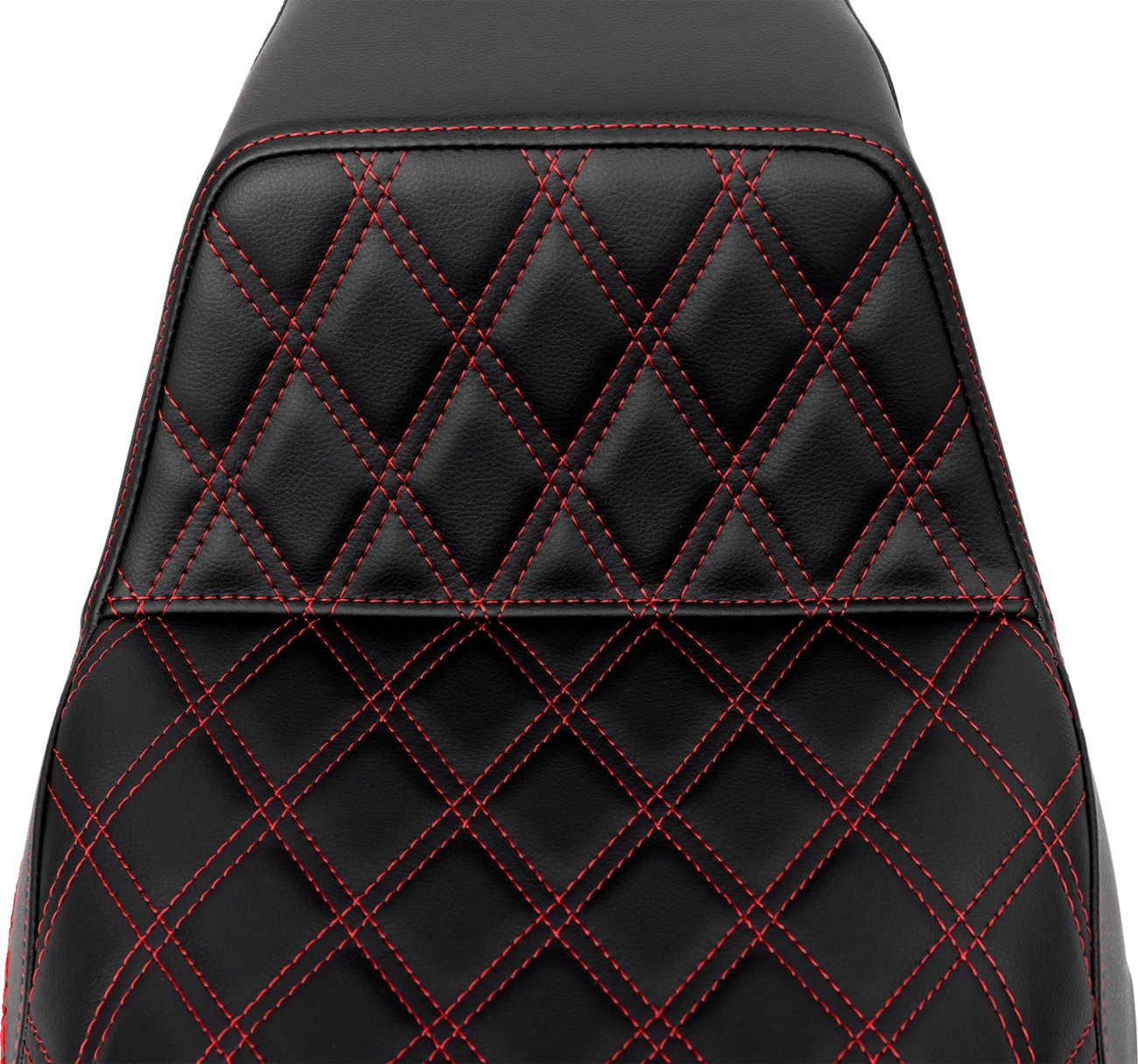 SADDLEMEN Step-Up Seat for FLH/FLT (2008–2023) - Front Lattice Stitch, Red Stitch