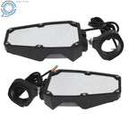 UTV Rear View Side Mirrors with LED Lights for Polaris RZR