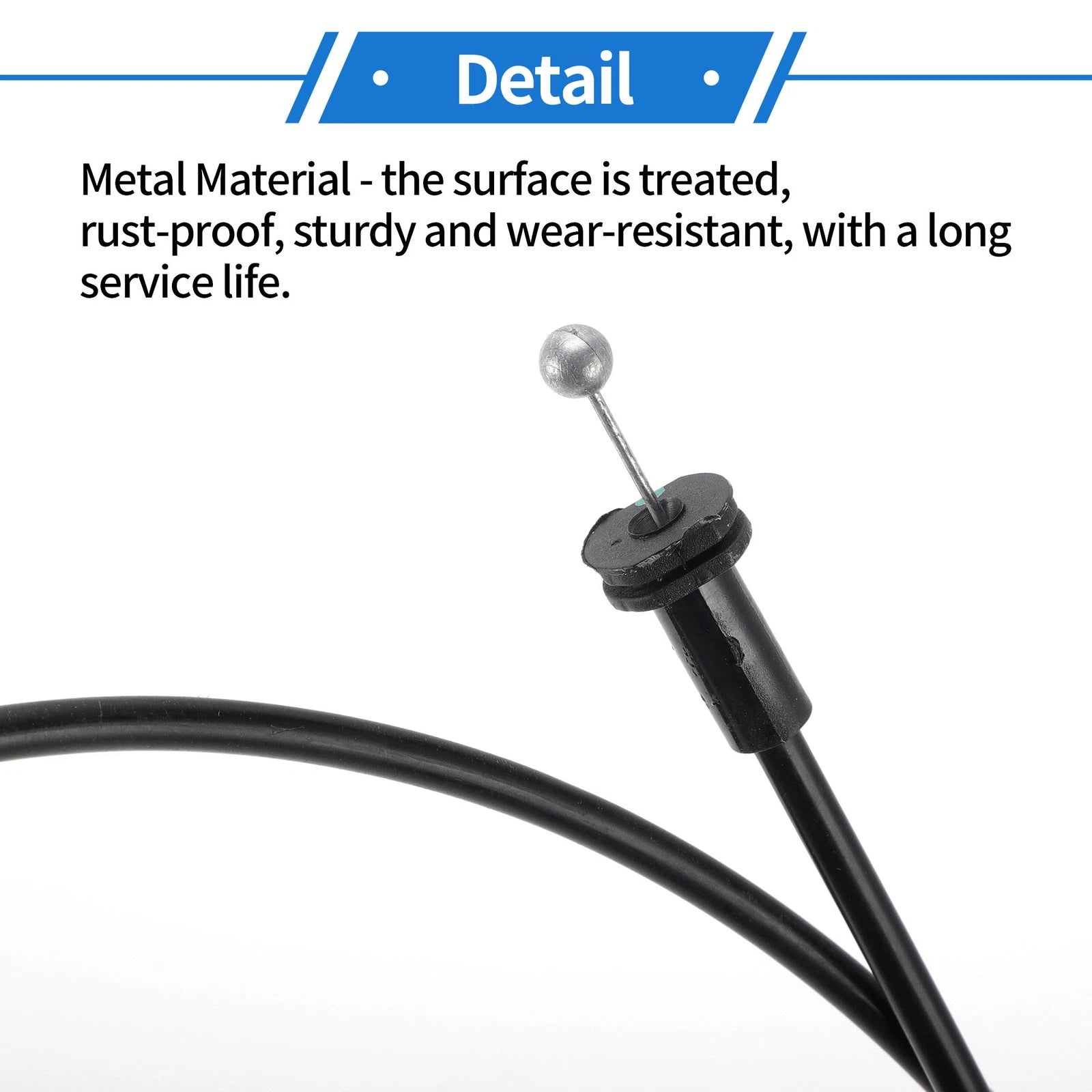 Hood Release Cable No.191823531 for Volkswagen Cabriolet (1985–1993)