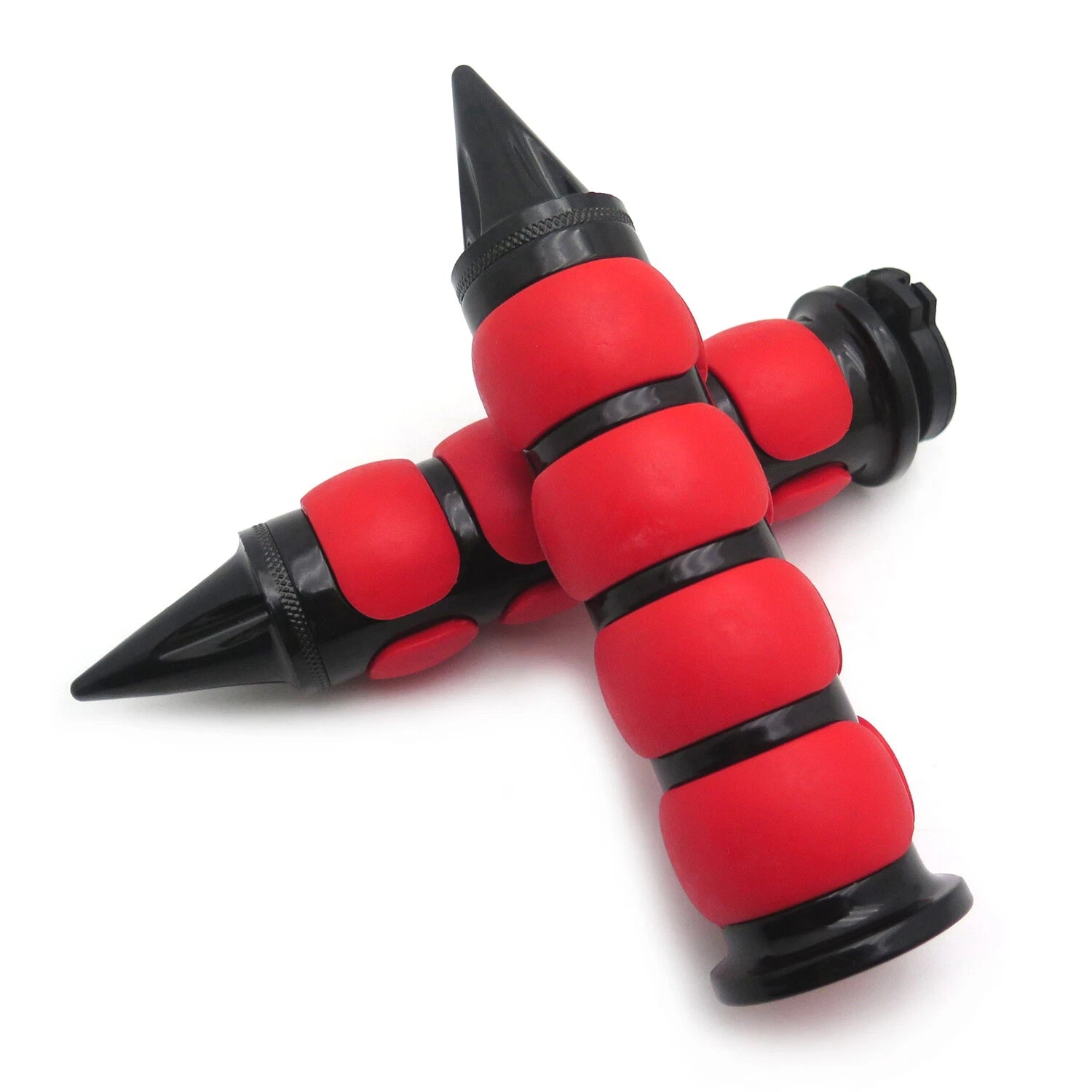 7/8" Handlebar Grips for ATV KTM Dirtbike Sportbike (Black Red)