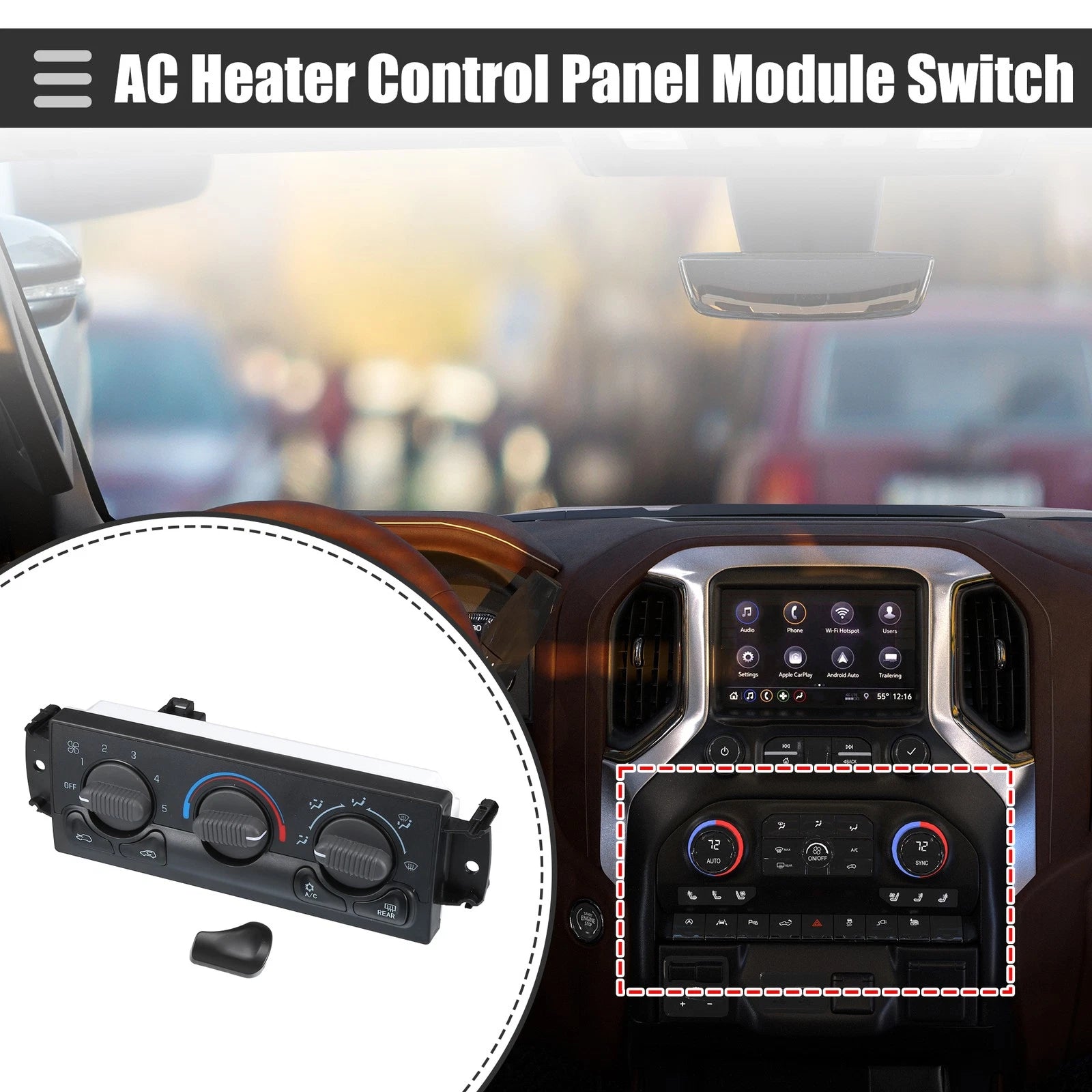 A/C Heater Climate Control Panel for Chevrolet Silverado 1500 (1999–2002)