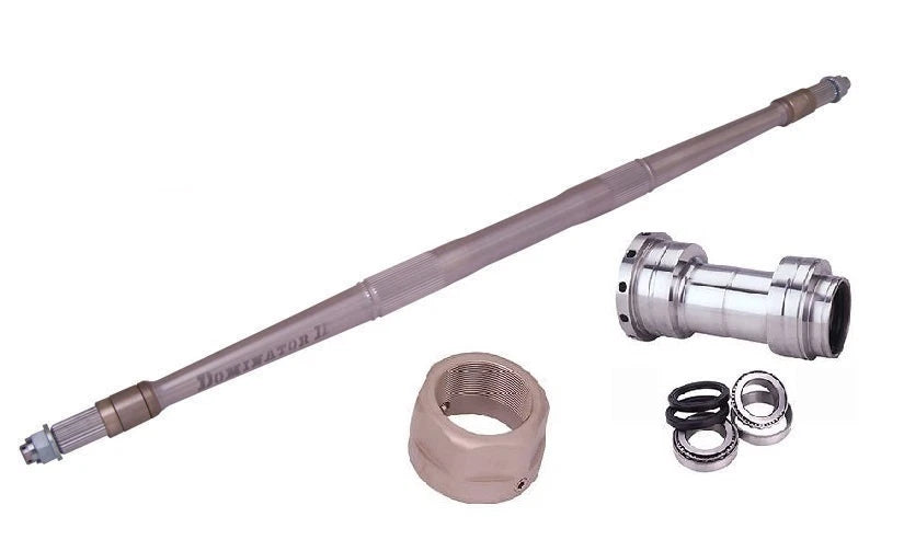 RPM Dominator II Axle +2/+5 with Lock Nut & Tapered Bearing for YFZ450 (2006–2013)