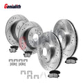 Front Rear Disc Rotors + Ceramic Brake Pads for Acura TL (2004–2008)