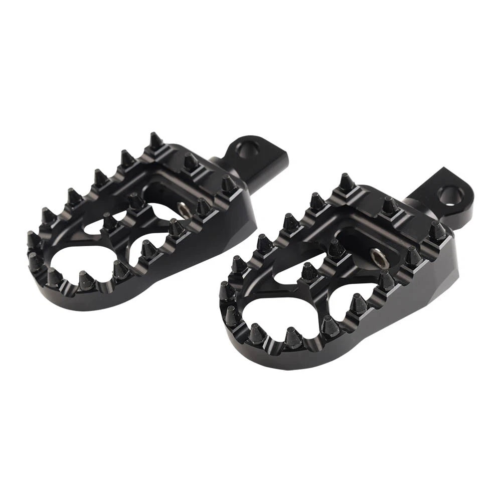 CNC Wide Fat Foot Pegs for Harley Dyna Sportster Fatboy (Fits 2000–2023)