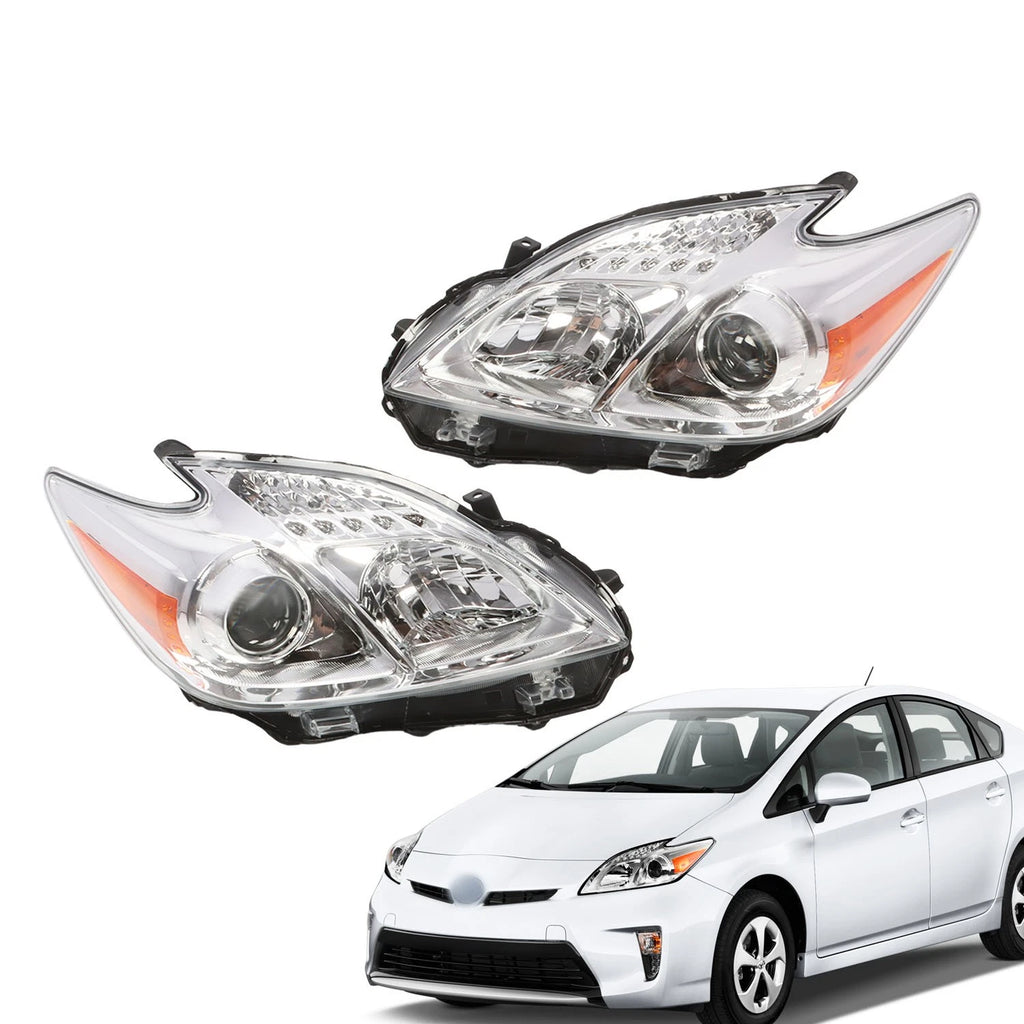Set of 2 Projector Headlights for Toyota Prius (2010–2015)