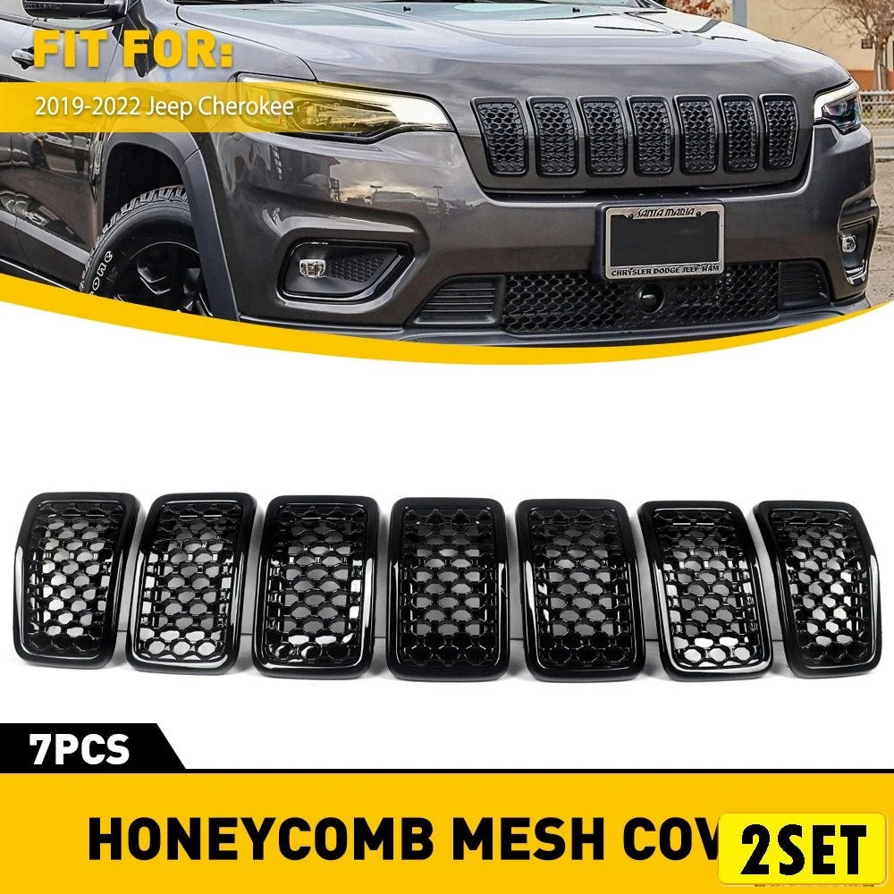 Front Mesh Grille Inserts for Jeep Cherokee (Fits 6AZ88XS9AB)