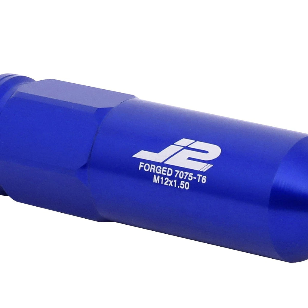 20 Pcs J2 7075 Forged Aluminum M12x1.5 Spiky Cap Lug Nuts w/Adapter for Universal