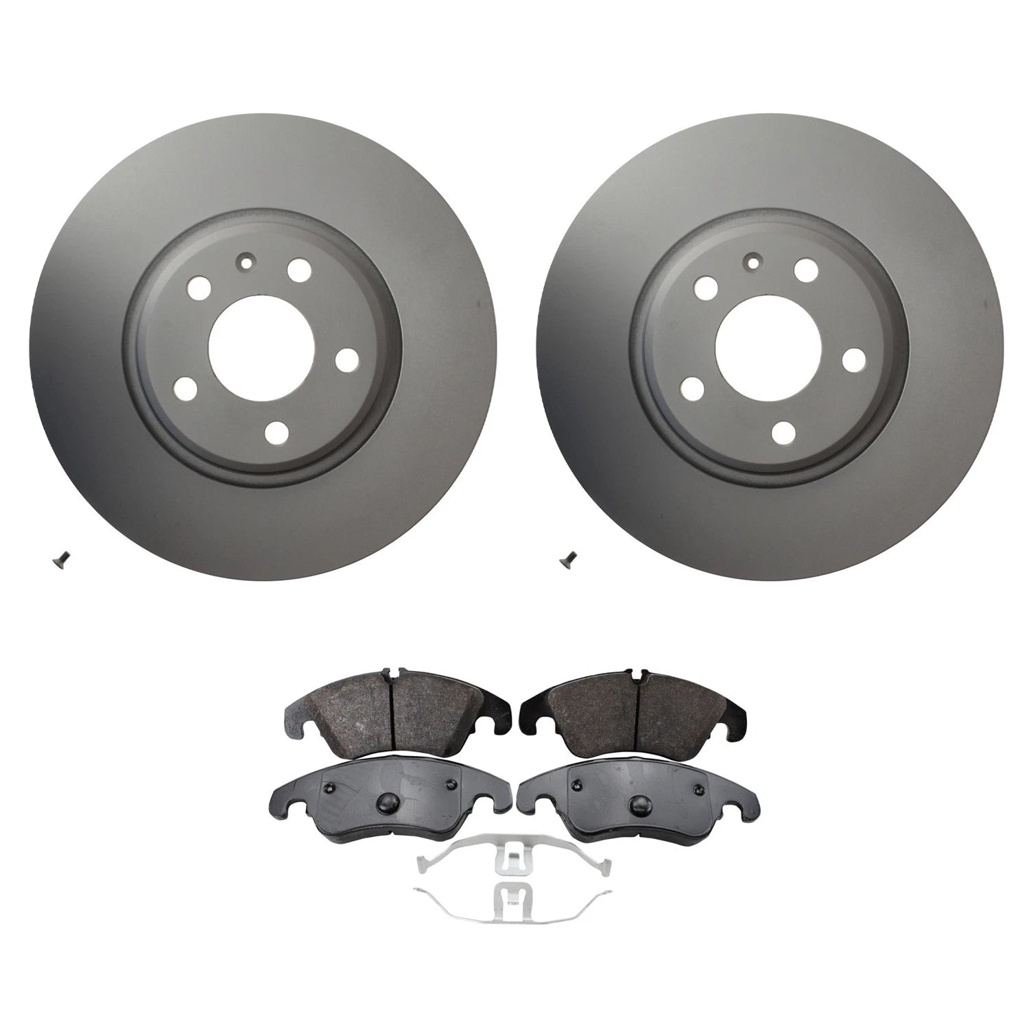 Hella Front Rotors & TRW Pro Low-Met Disc Brake Pads Kit for Audi A4 A5 A6 (2008–2016)