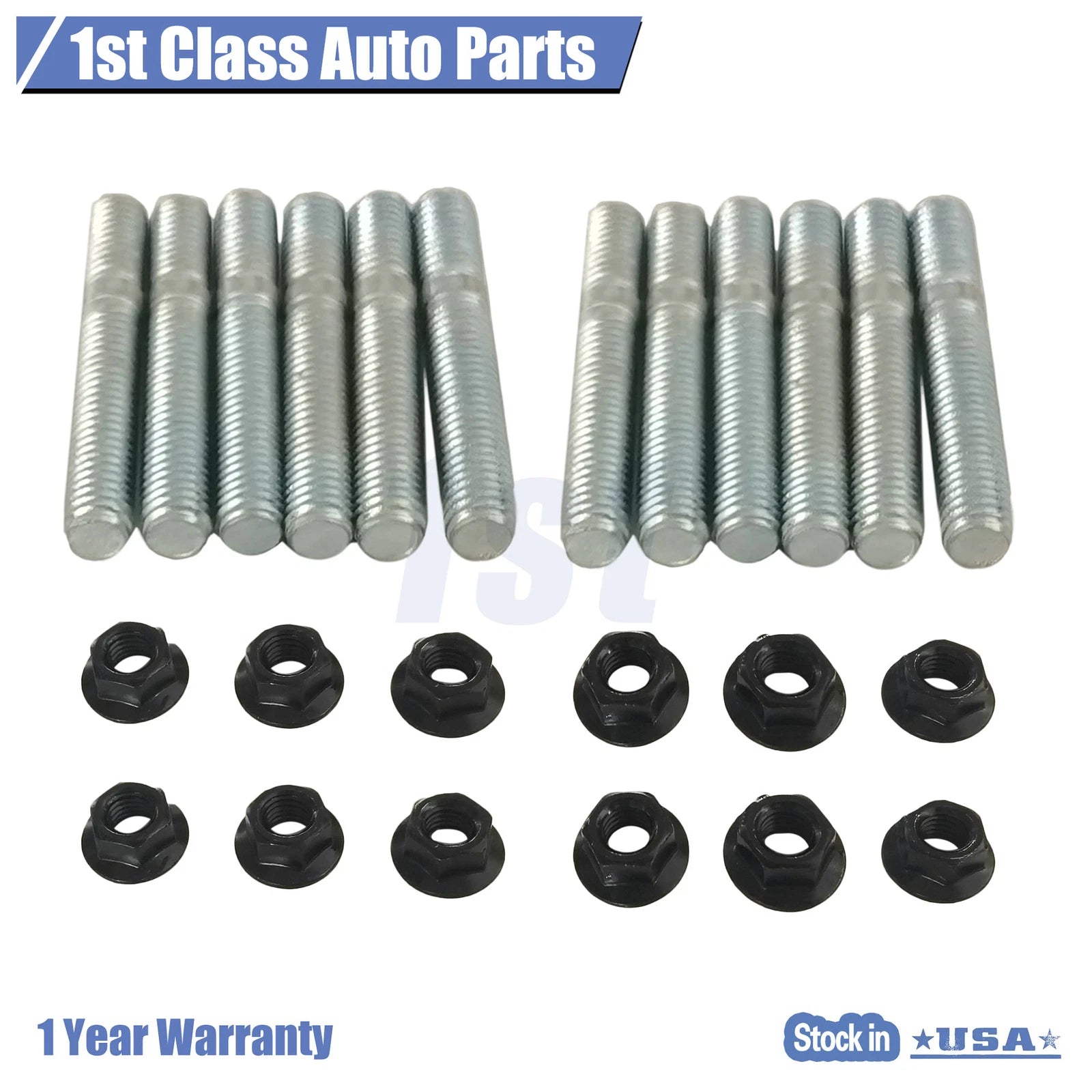 2X Exhaust Studs Bolts Kit for Chevrolet C2500 Silverado (1999–2007)
