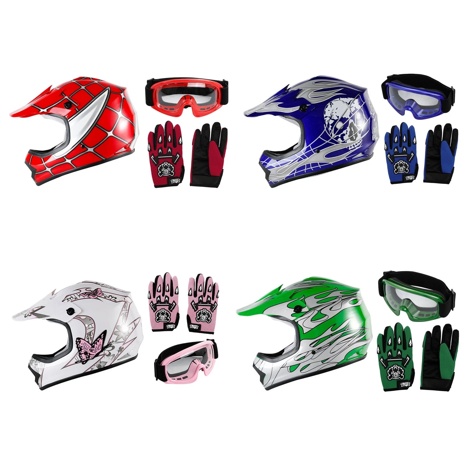 Youth Full Face Helmet for Kids Motorcycle ATV (DOT Approved)