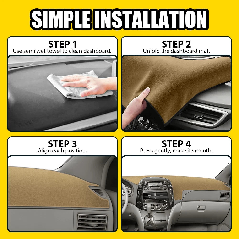 Dash Cover for Toyota Sienna (2004-2010) Beige Carpet Mat