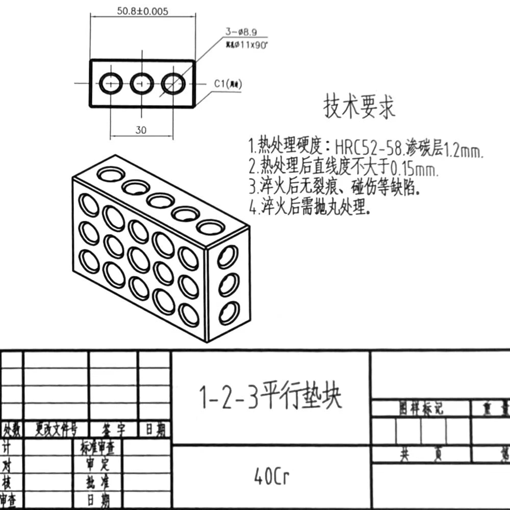 1-2-3 Blocks for Machinists (No Holes)