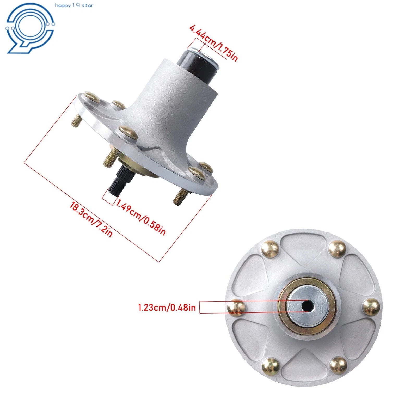 Spindle for Exmark Lazer Z X-Series 48 52 60 72 inch (109-6917, 109-2102, 109-0764)