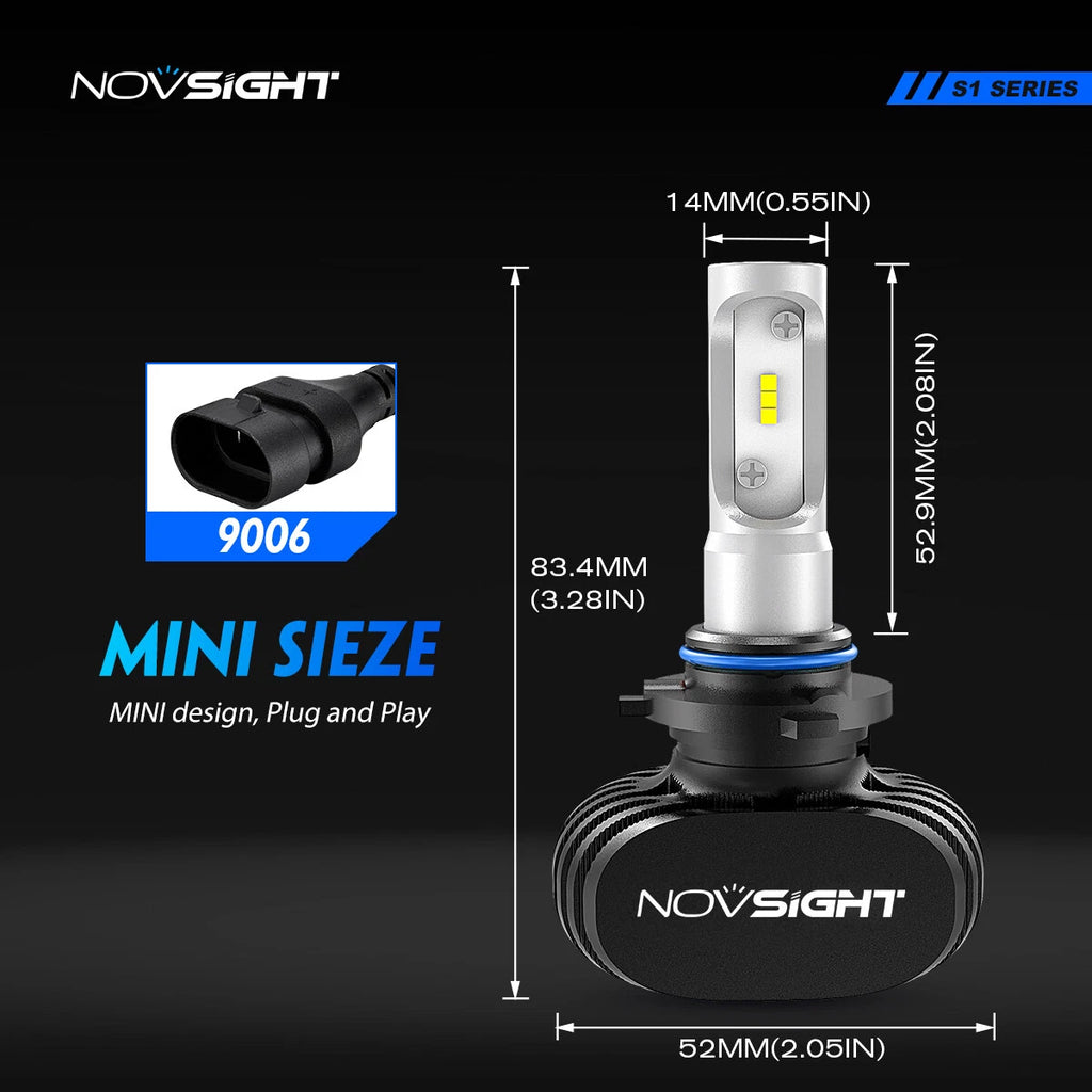 9006 LED Headlight Bulb for NOVSIGHT (6500K)