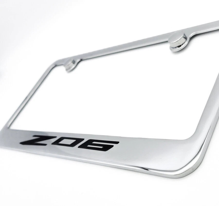 Chrome License Plate Frame Replacement for Chevrolet C8 Corvette Z06 (2020–2024)