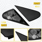 Pair Side Black Mirror Corner Triangle Bezel Covers for Toyota RAV4 (2009–2012)