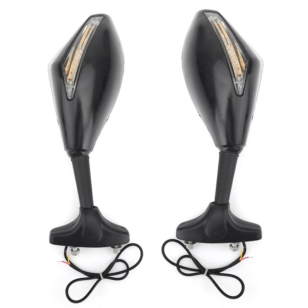 Pair LED Mirrors for Suzuki GSXR 600 750 1000 Hayabusa GSF SV Katana TL1000R