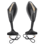 Pair LED Mirrors for Suzuki GSXR 600 750 1000 Hayabusa GSF SV Katana TL1000R