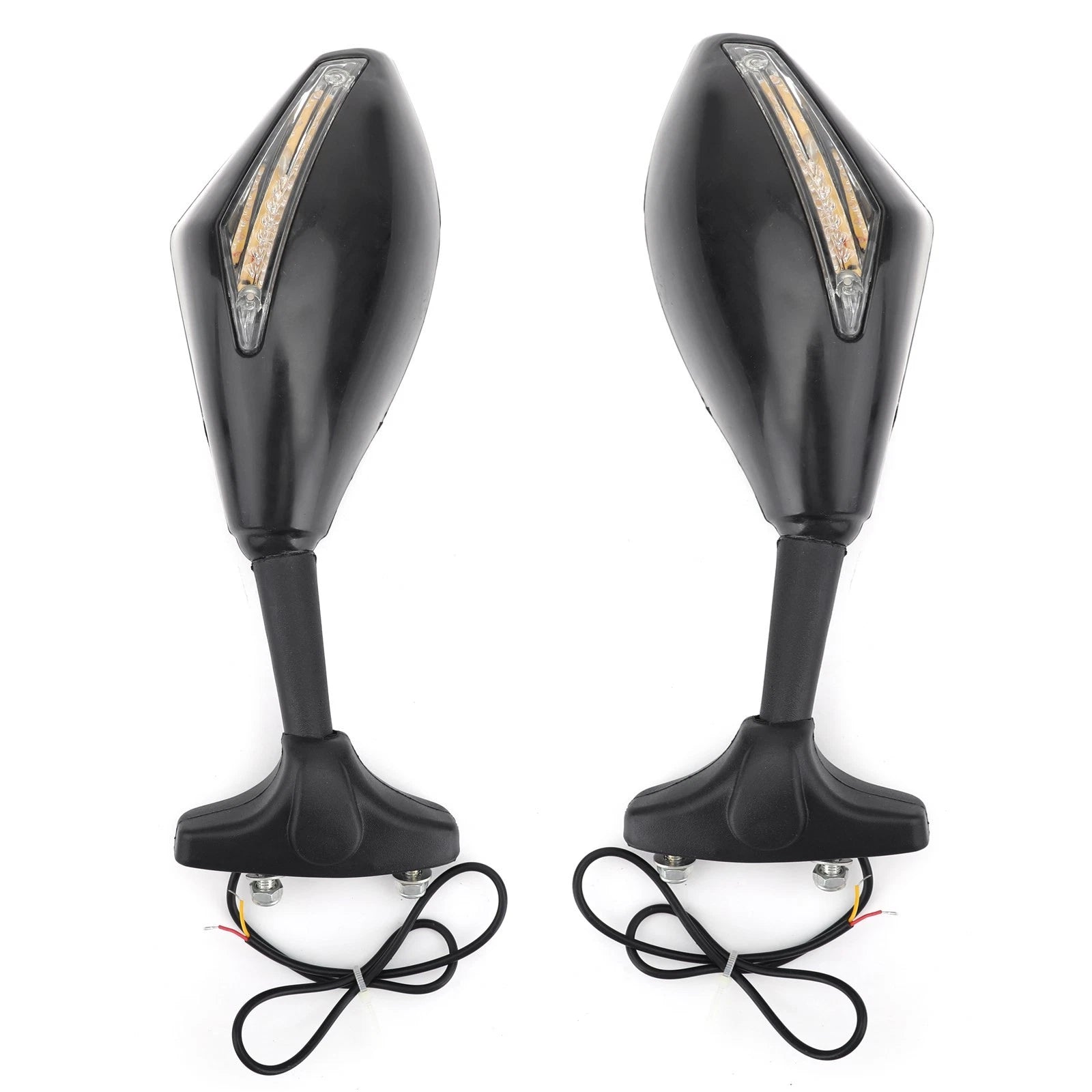 Pair LED Mirrors for Suzuki GSXR 600 750 1000 Hayabusa GSF SV Katana TL1000R