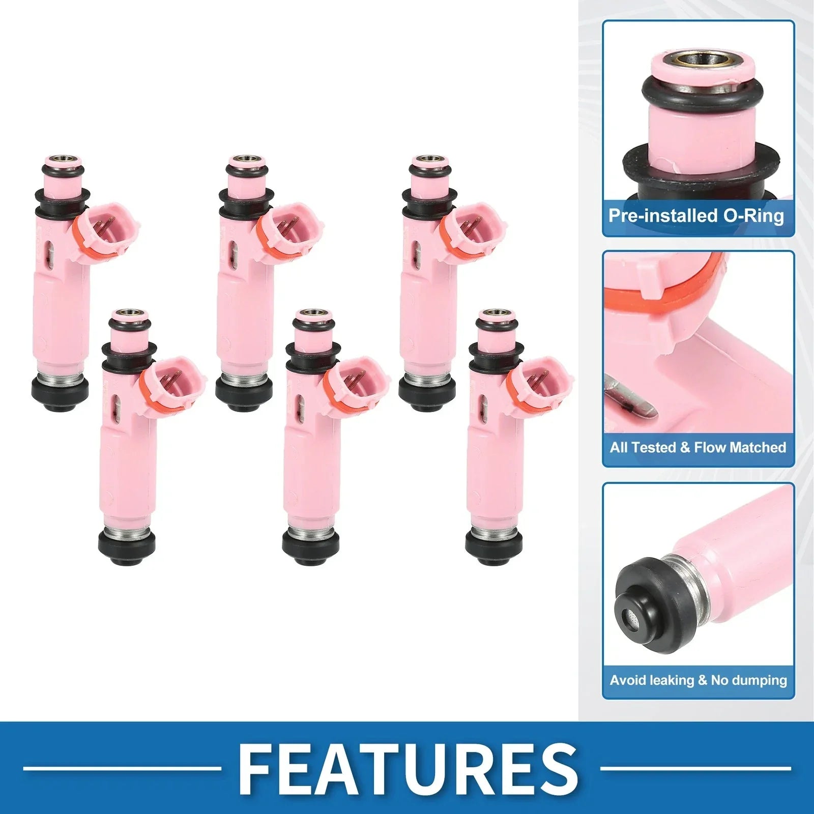 Fuel Injector 3.3L for Toyota Highlander Hybrid (2006-2010) 6 x Pcs