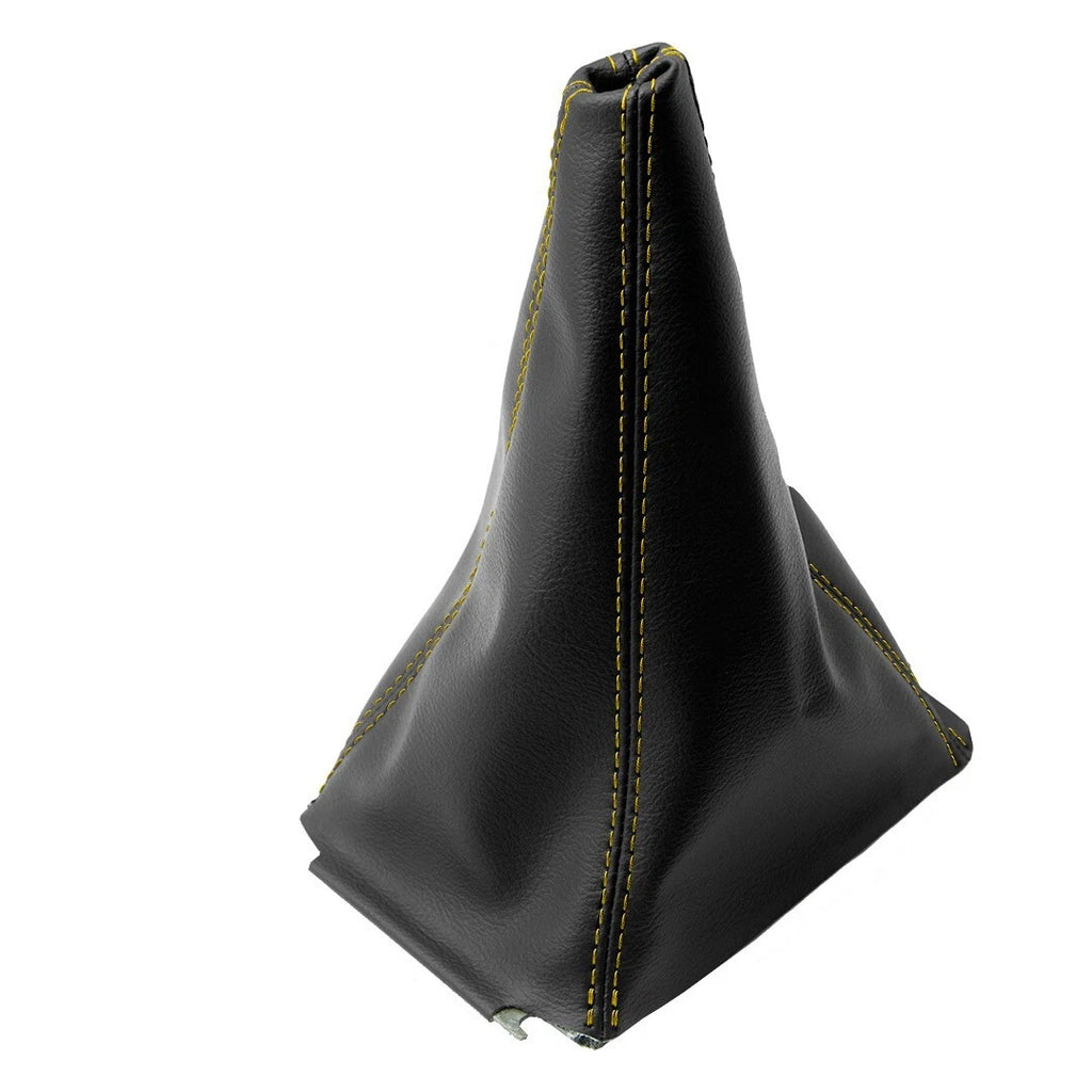 Manual Shift Boot for Jeep Wrangler (2003–2006) Yellow Stitch Leather Synthetic