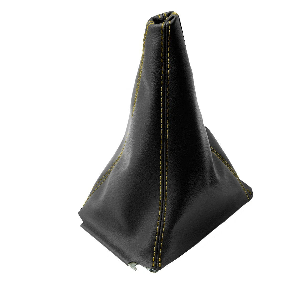Manual Shift Boot for Jeep Wrangler (2003–2006) Yellow Stitch Leather Synthetic