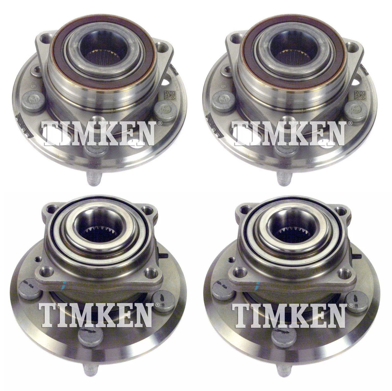 Front and Rear Wheel Bearings & Hubs Kit for Equinox Terrain AWD (2010–2015)