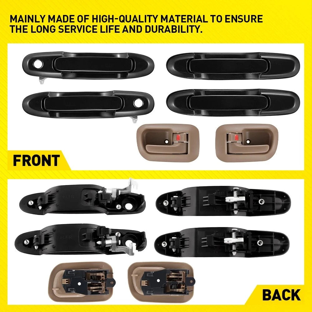 Set of 8 Door Handles for Toyota Sienna (1998–2003)