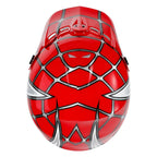 Spider Net Helmet + Goggles Gloves for Dirt Bike Motocross - Youth DOT Red S/M/L/XL