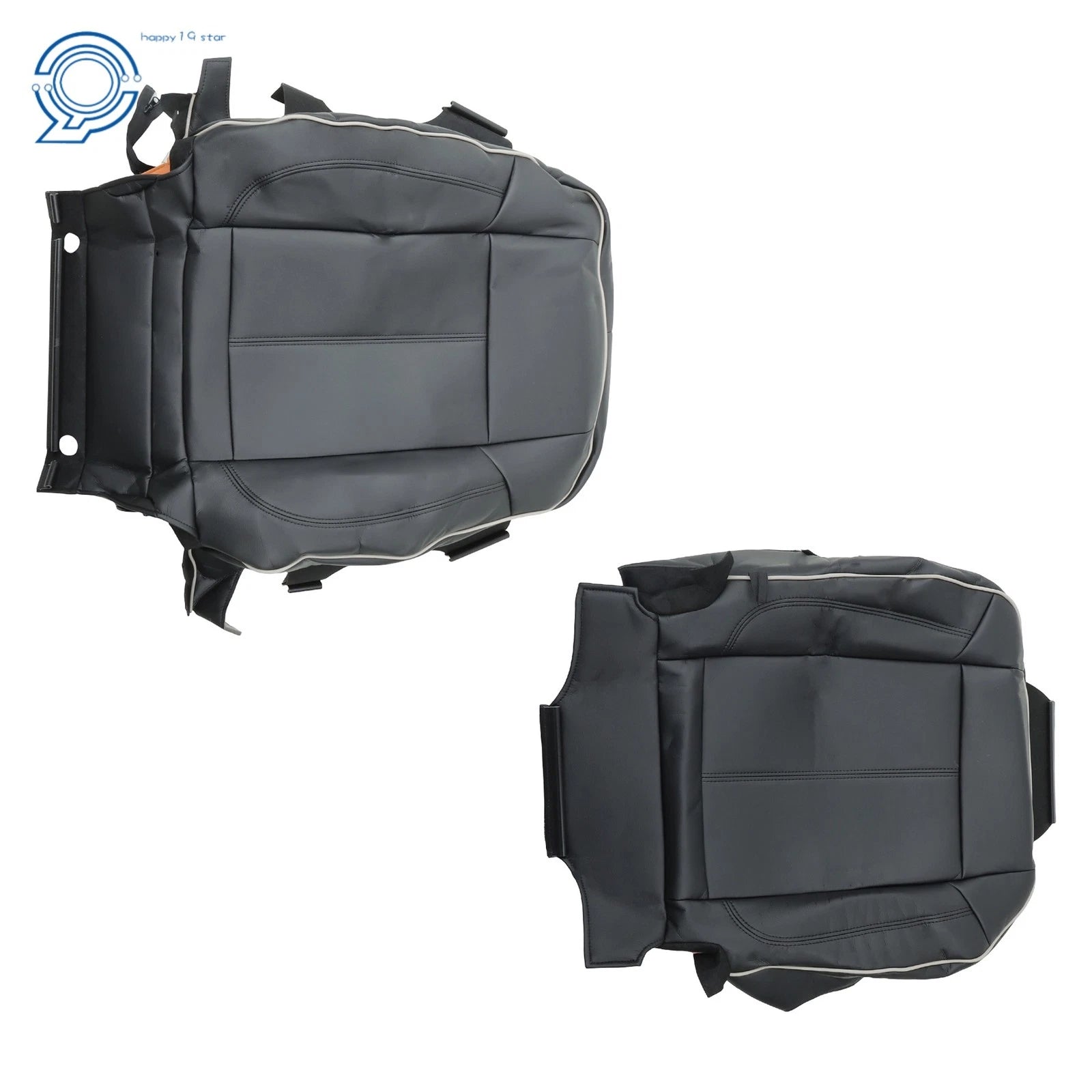 Front Passenger Bottom Back Seat Cover for Hummer H3 (2006-2010) Leather Black