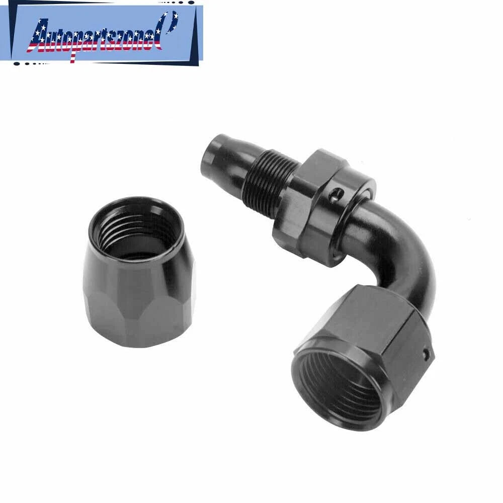 2Pc AN4/AN6/AN8/AN10/AN12 Swivel End Fitting Adapter for Oil/Fuel Hose Line
