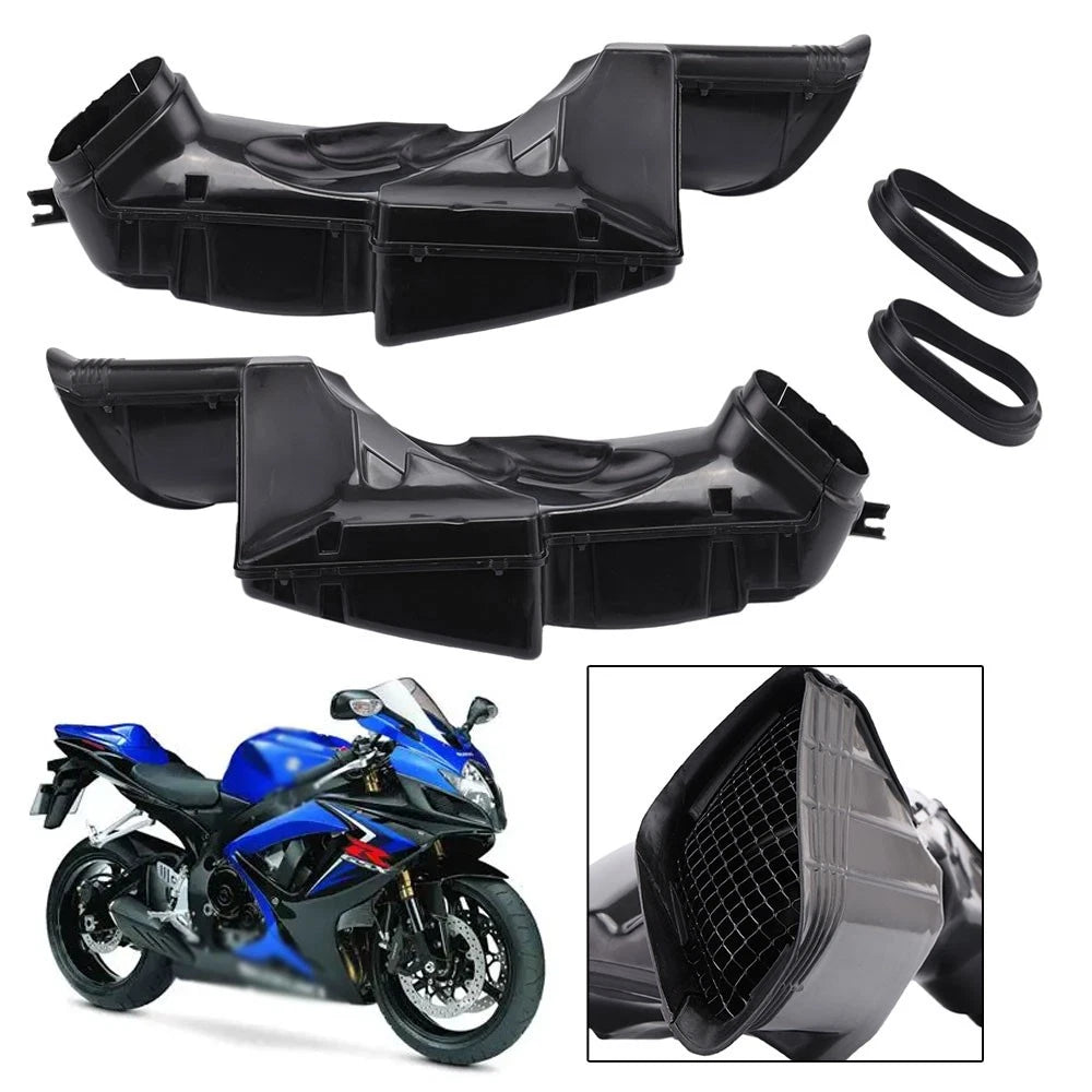 Black ABS Ram Air Tubes Duct Intake for Suzuki GSXR600 GSXR750 (2006–2007)