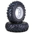 Set of 4 ATV Tire Wheel Assembly 25x8-12 25x10-12 on 4-156 Silver Wheels