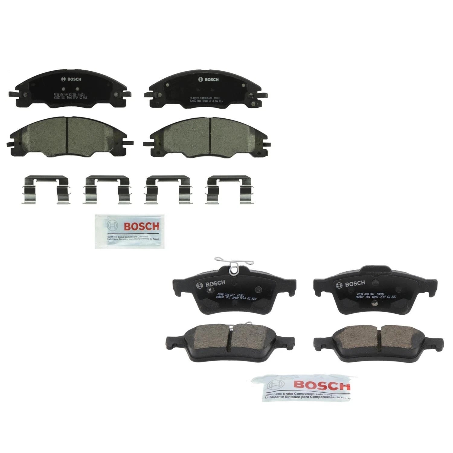 Set of 4 Bosch QuietCast Ceramic Brake Pads for Ford Focus (2008–2011)