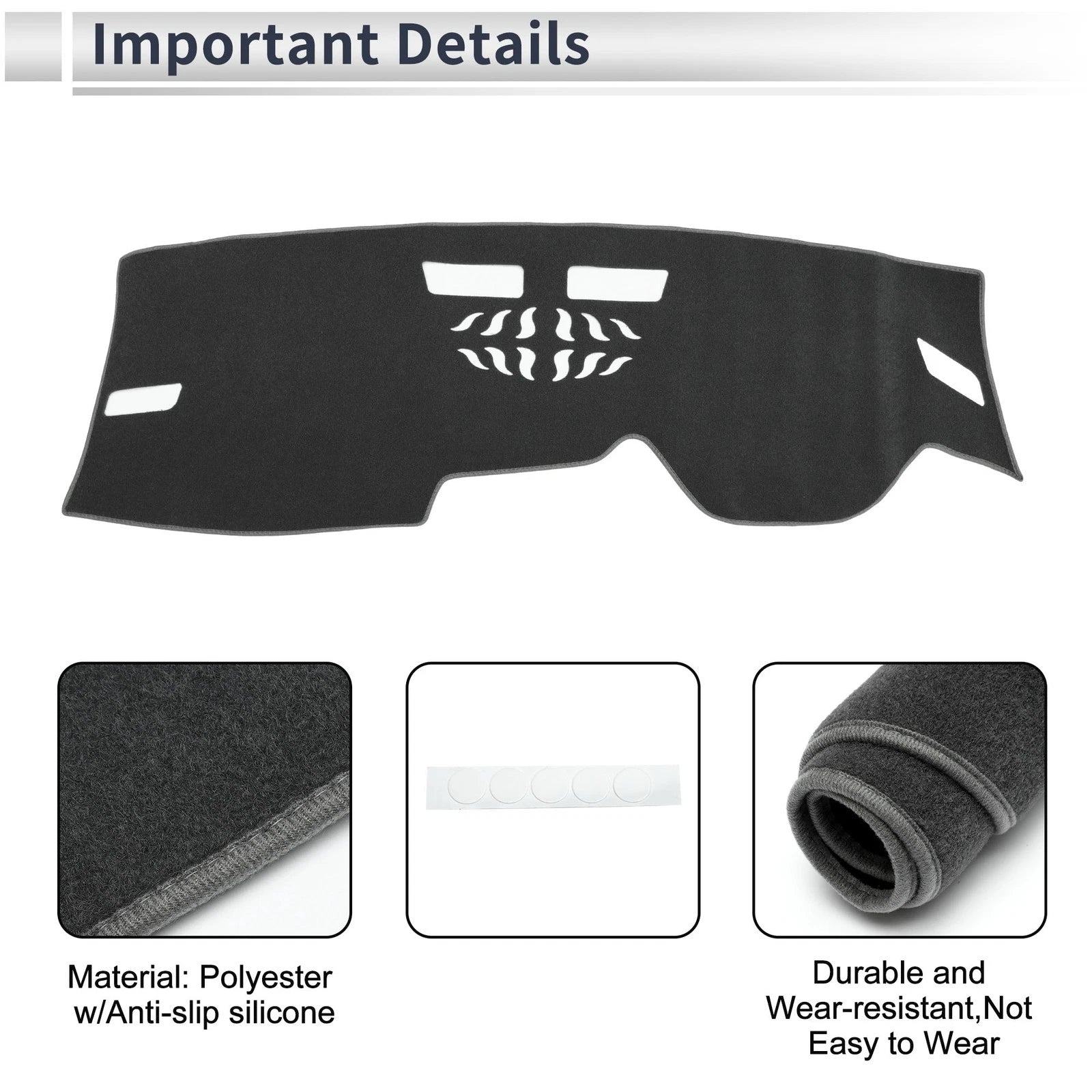 Dashboard Cover Mat for Volkswagen Golf 8 (2021–2024) Sun Protector Gray