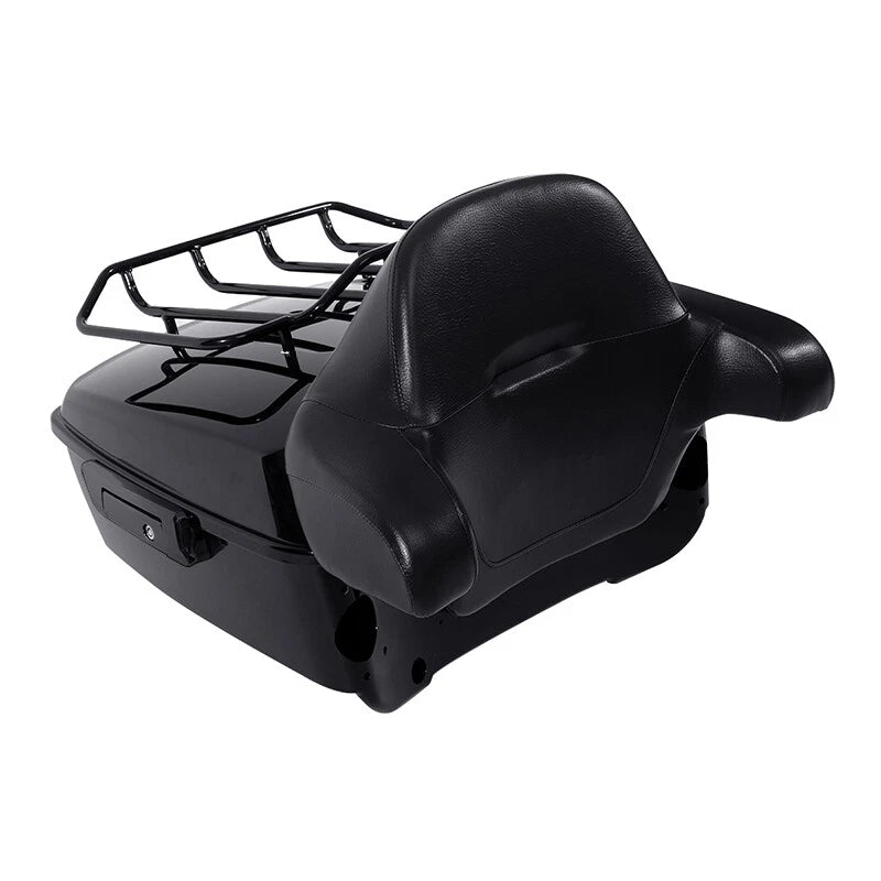 King Trunk Backrest Solo Mount Rack Plate for Harley Street Glide (2014–2026)