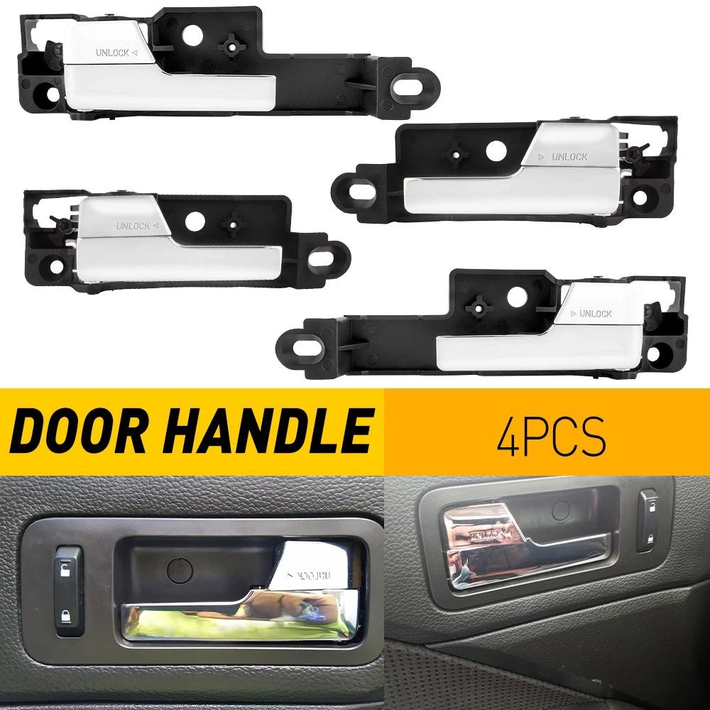 Set of 4 Chrome Interior Door Handles for Mercury Milan (2006–2011)