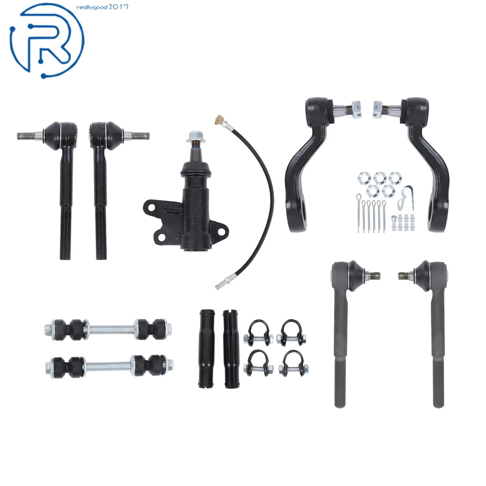 Suspension Front Tie Rods Pitman Idler Arm Sway Bar Kit for Chevy C1500 C2500 (1990–1999)