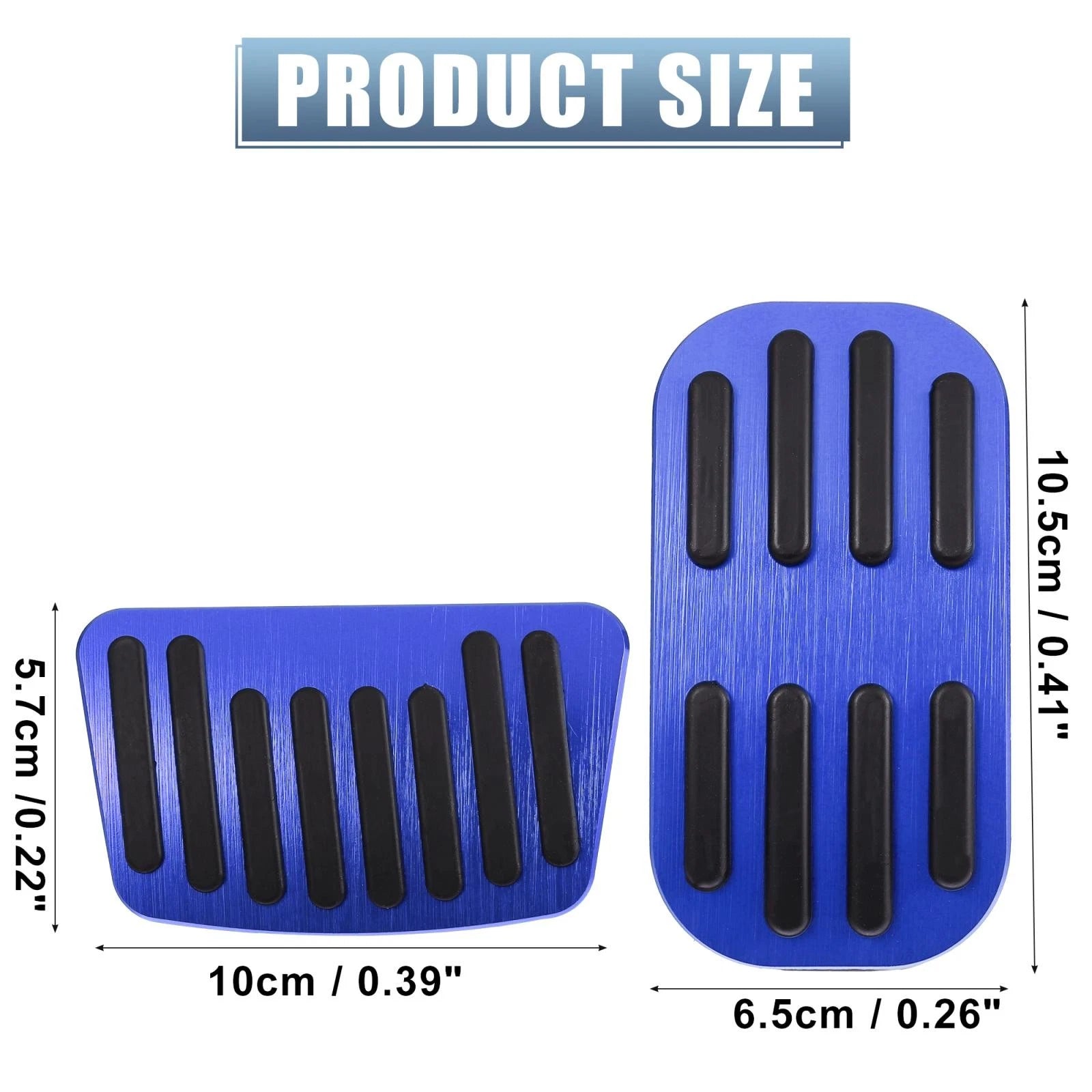 2pcs Gas Pedal Brake Pad Cover for Toyota C-HR (2016–2018) Blue 745065758670