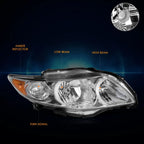 RH Passenger Side Headlight Lamp Chrome for Toyota Corolla (2009–2010)