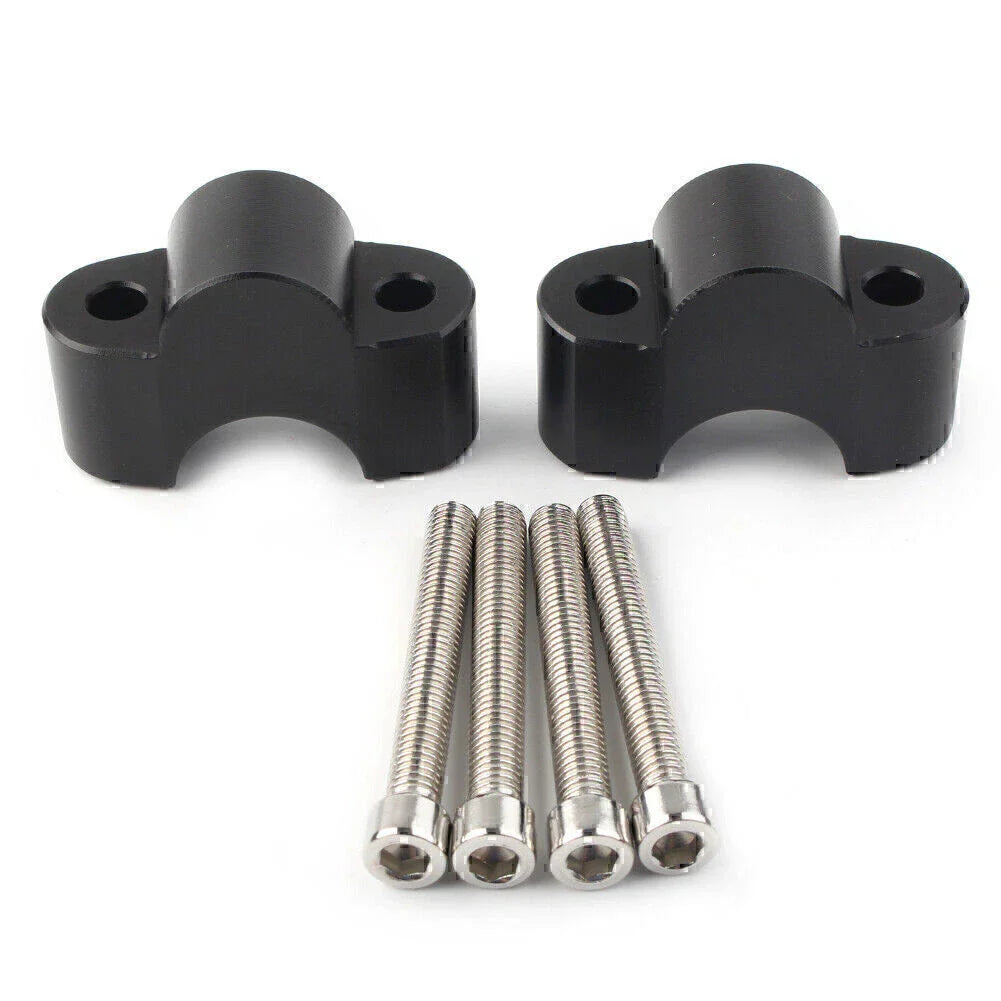 Black Handlebar Riser Adapters for Kawasaki Z900RS (2018-2020)