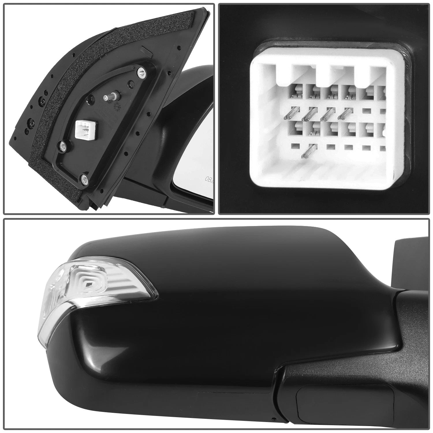 Passenger Side Headlight Lamp for Nissan Sentra 2007–2009 (Black)