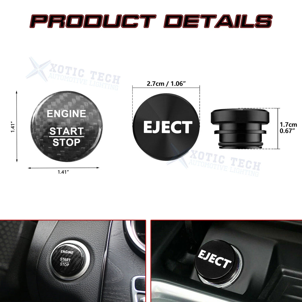 Engine Start and Cigarette Lighter Eject Button Trim for Mercedes B C (2000-2024)