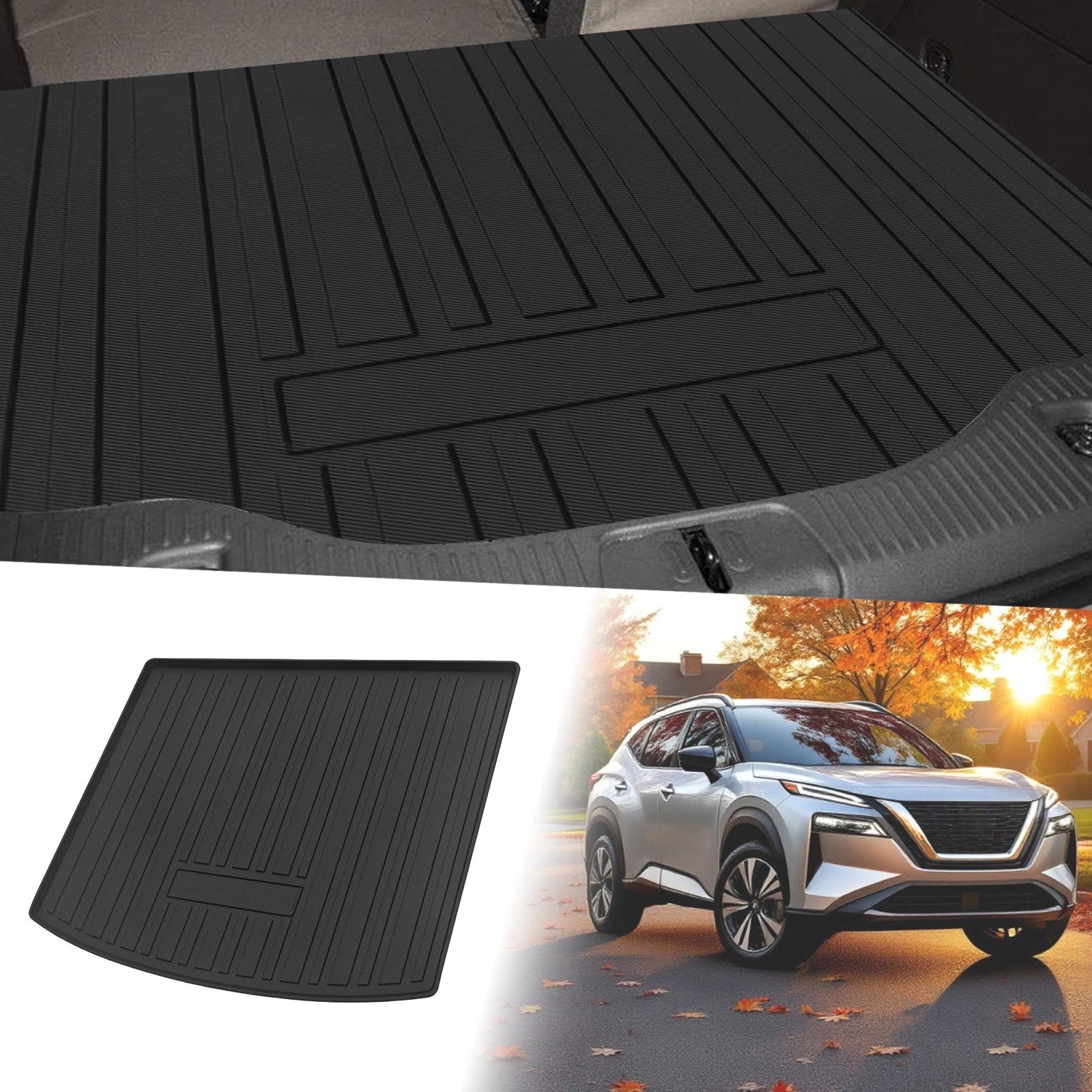 Flat Face Cargo Liner Rear Trunk Mat for Nissan Rogue (2021–2023) TPE
