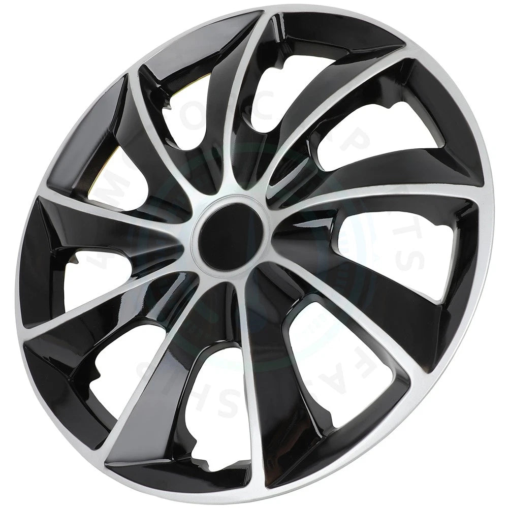 Set of 4 Black Universal Hub Caps for R16 Tire & Steel Rim